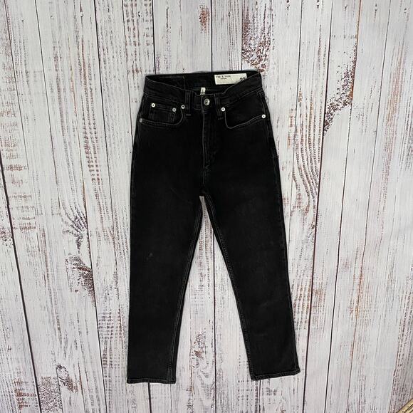rag & bone Denim - Rag & Bone Highland Jeans Womens 23 Black Skinny Stretch Denim NYC EX HTF Y2K